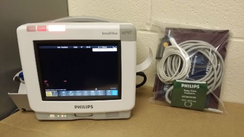 Philips MP5T M8105AT SPO2, NIBP, Temp,  Vital Signs Monitor
