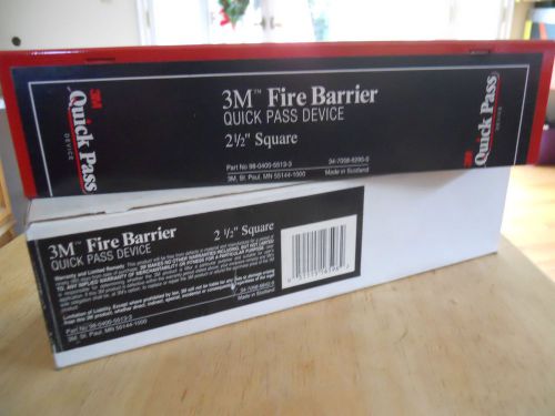 3M FIRE BARRIER QUICK PASS DEVICE PART 2 1/2&#034; SQUARE PART NO.  98-400-5513-3
