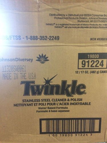 Twinkle dra91224ea stainless steel cleaner &amp; polish 17 oz. aerosol, 12/case for sale