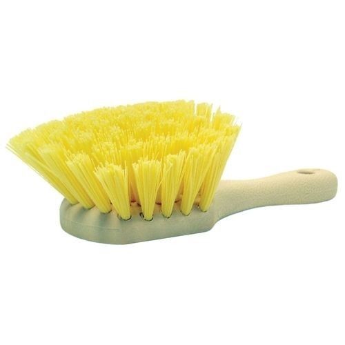8&#034; Utility Scrub Brush, Yellow Polypropylene Fill, Short Handle, by Weiler