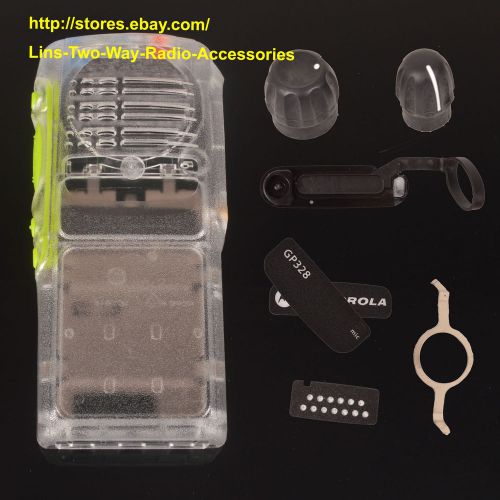 Clear Transparent replacement Case Housing For Motorola  GP328 radio
