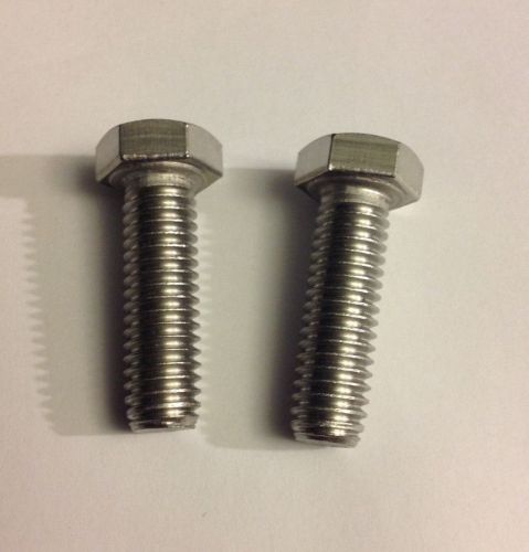 3/8&#034;-16 x 1-1/4&#034; - Stainless Steel Hex Cap Screw - 18-8 Stainless - 2 Pieces