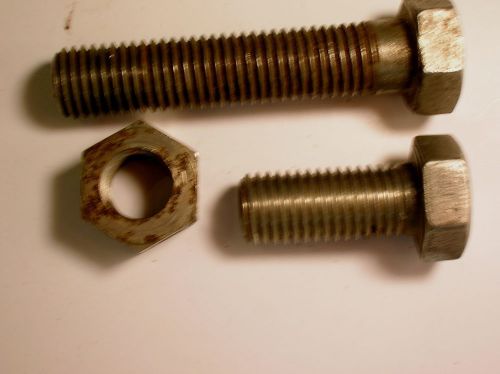 3/4&#034; -10 STAINLESS BOLTS 1ea 1-3/4&#034; &amp; 1 ea 3-1/2&#034; WITH 1 ONLY NUT