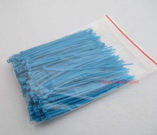 200 pcs 3.8&#034; inch 96mm*2mm blue zip ties self locking nylon cable tie for sale