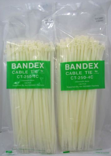 2Bags x Cable Ties BANDEX High Quality Nylon 50 Lbs 10&#034; ( 2Bags = 200 Pcs)