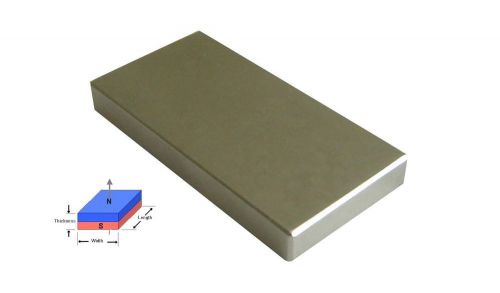 2 pcs of n45 neodymium (rare earth)  block magnet 2&#034; x 1&#034; x 1/4&#034; for sale