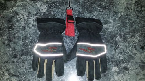 Dragon fire structural firefighter gloves (large) + glove holder for sale