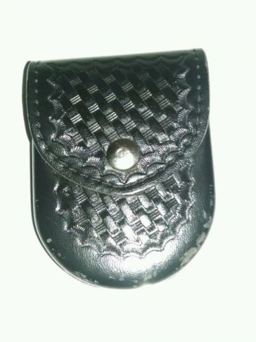 Leather safariland single cuff case/holder