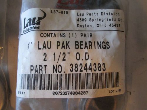 One Pair 1&#034; Lau Pak Bearings for 1&#034; Blower Shaft- Lau Industries #38244303 - NEW