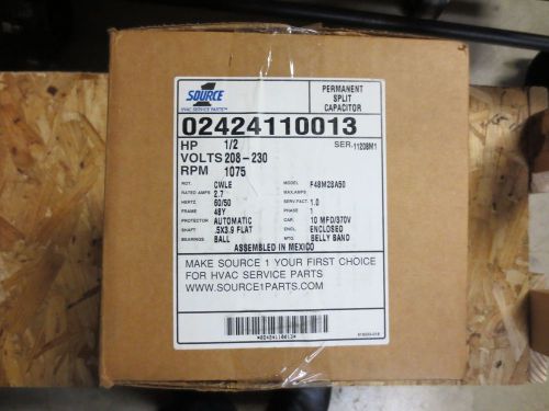 Condenser fan motor 02424110013 F48M28A50 1/2 HP 230 V. 1075 RPM