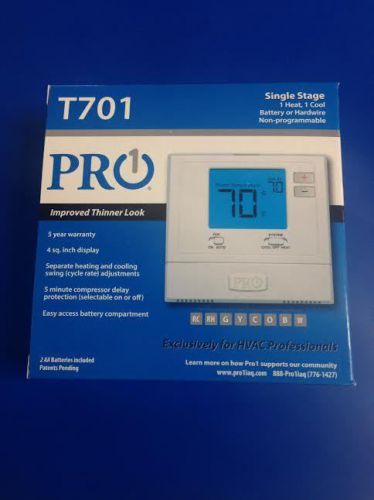 Pro 1 t701 thermostat  single stage non-programmable for sale
