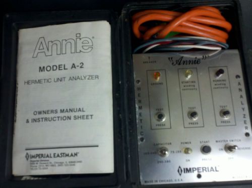 USA Annie Model A-2 Hermetic Unit Analyzer with Owners Manual and Instruction Sh