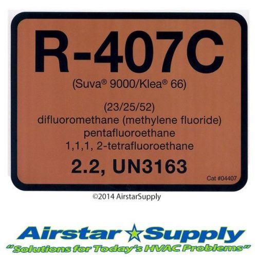 Klea® 66 •  refrigerant identification label  •  pack of (10) labels for sale