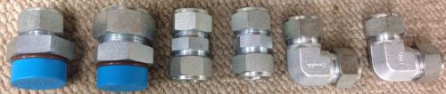 Swagelok 3/4 compression coupling 90 degree fittings 3/4&#034; 1&#034; npt connector lot for sale