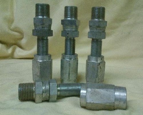 Lot of 4 Reusable Hose Fittings 5/8&#034; Male Pipe Swivel (NPT) x 5/8&#034; hose NOS