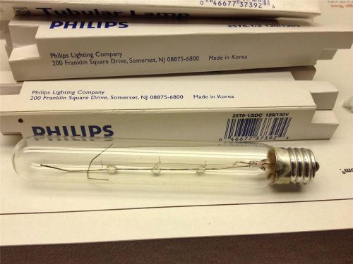 PHILIPS 25T6-1/2DC 120/130V lot of 26 Bulbs Lamps NEW Clear Sign Light