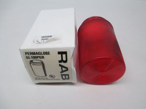 NEW RAB GL100PGR PERMAGLOBE RED GLOBE LIGHTING D311011