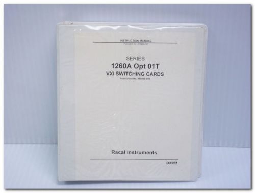 Racal instruments 1260a opt 01t vxi switching cards instruction manual original for sale
