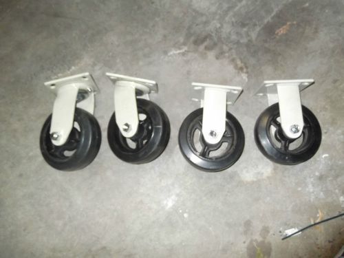 GLIDE MAXX 6x2 sw hrb wht CART WHEELS SET OF 4 (2 SWIVEL AND 2 FIXED)