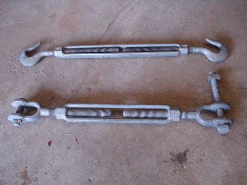 5/8&#034; x 14&#034; drop forged hook and hook galvanized turhbuckle and 3/4&#034; jaw and jaw for sale