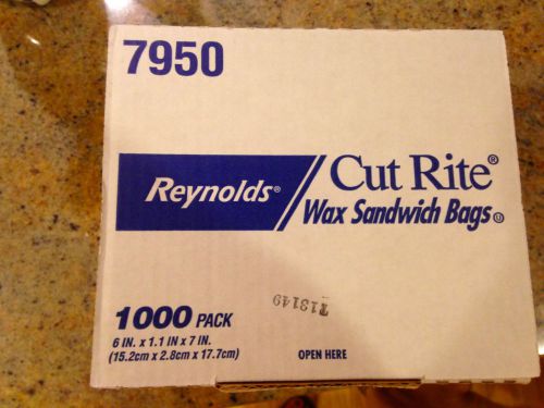 Reynolds Wax Sandwich Bag, 6 X 1.1 X 7, clear  1,000/case - 7950 Back to School