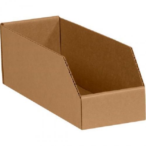 Kraft Cardboard Open Top Bin Boxes 4&#034; x 9&#034; x 4 1/2&#034; (Bundle of 50)