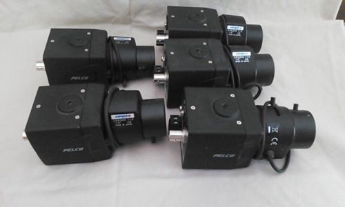 Lot of 5 used Pelco CCTV Cameras with 2.7 - 8 mm auto iris lens