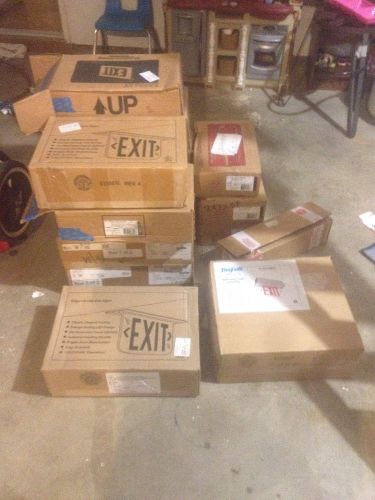Hubbell beghelli lithonia lighting exit signs bundle for sale