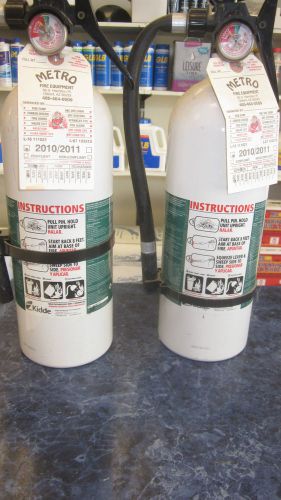 Lot of 2 Kidde  Fire Extinguisher FX210R Last charged &amp; inspected June 2010 XLNT