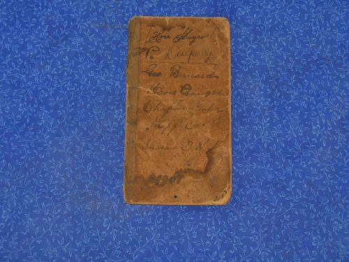 Chapman Valve Co. Indian Orchard Mass. 1886 Personal Note Booklet Fire Hydrant