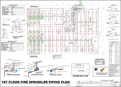 Fire sprinkler freelance design - autocad - hydracad - fab &amp; list nfpa 13 nicet for sale