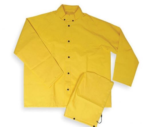 Condor 3xl yellow fr rain jacket detachable hood pvc flame resistant unisex new for sale