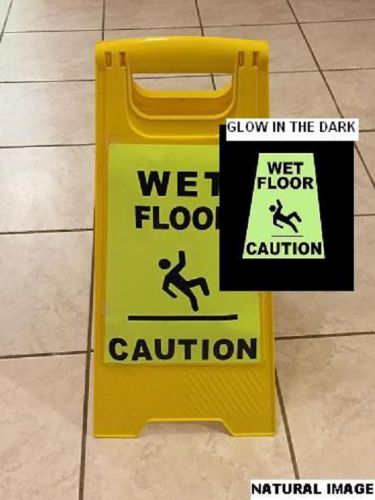 Wet floor  glow in the dark  caution  double sided floor sign for sale