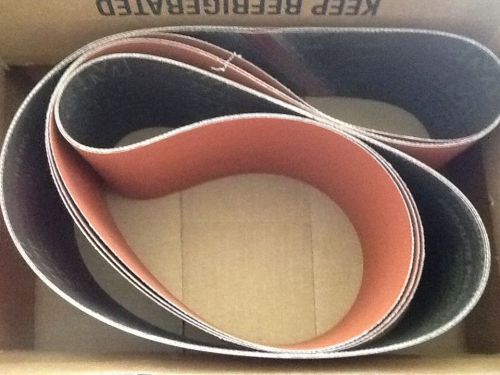 Three 3M 6&#034; x 84&#034; Sanding Belts; 777F Regalite Polycut Cloth Belts P180YF Grit