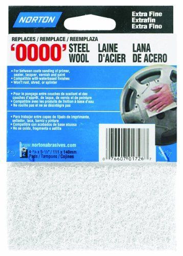 Norton 01726 synthetic steel wool  white  2-pack for sale