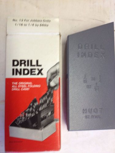 Huot Drill Index  #13 for jobbers Drills. 1/16 to 1/4 by 64ths