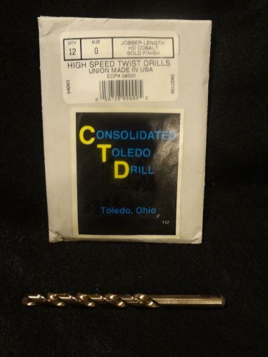 Letter &#034;G&#034; Cobalt Drill Bit-Consolidated Toledo Drill USA - NEW Sold by the each