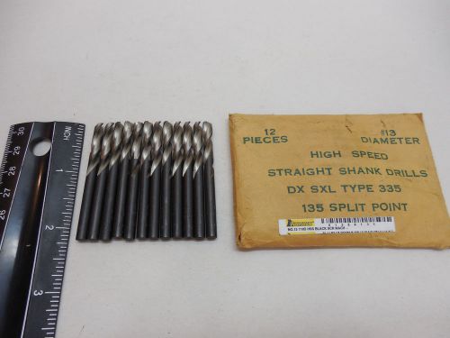 No. 13 screw machine drill bits style 435-c 135 degree split point pk of 12 hss for sale