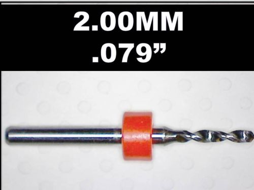 2.00mm - .079&#034;  carbide drill bit - new one piece - cnc dremel pcb  hobby models for sale