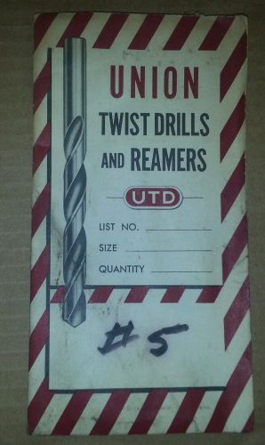 Vintage Union twist drills package