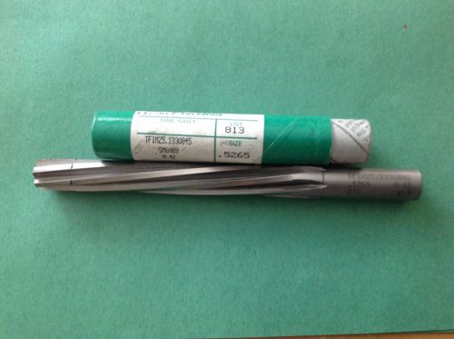 Precision twist spiral flute reamer .5265, m-42 hss cobalt, nos, usa for sale