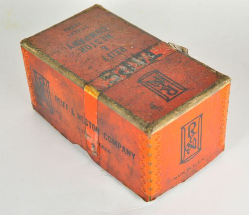 Cool old vintage industrial machine reiff &amp; nestor taps box for sale