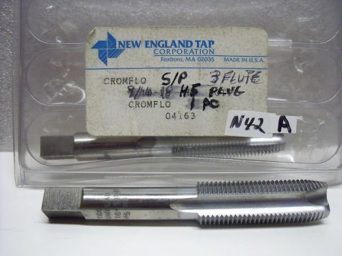 9/16-18 NF Tap GH5 3 flute Plug Spiral Point tap New England Tap HSS USA – N42A