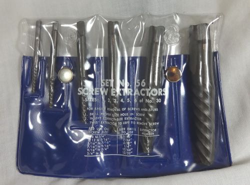 Cleveland Ezy-Out with Case 6 Piece Screw Extractor Set 697664009078 New  #1 -#6