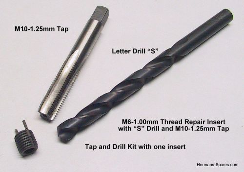Keen-serts m6-1.00mm thread repair thick wall insert kit w/drill-tap &amp; 1 insert for sale