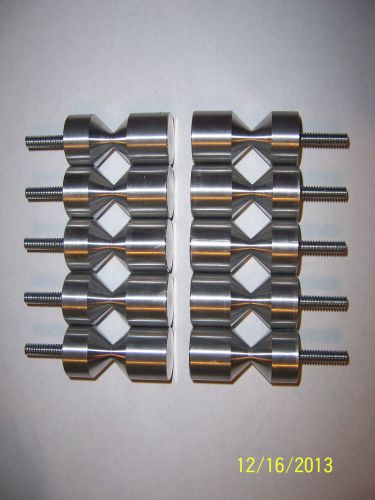 Two hole pins. mini&#039;s. lot. 5 sets. aluminum, with knurled nuts.1/4&#034; x 1-1/8&#034; for sale
