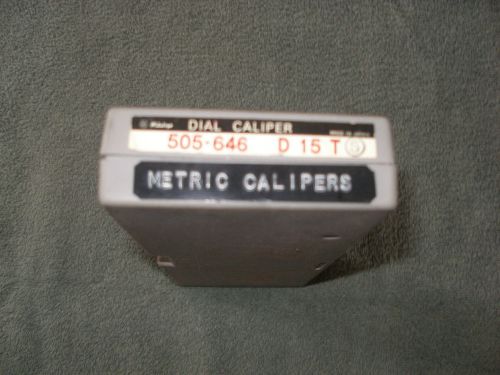 Mitutoyo Metric Dial Caliper 505-646-D15T with Case 0-150mm (6 inch)