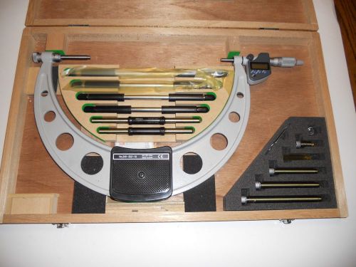 Mitutoyo lcd outside micrometer, interchangeable anvils ratchet stop excell cond for sale