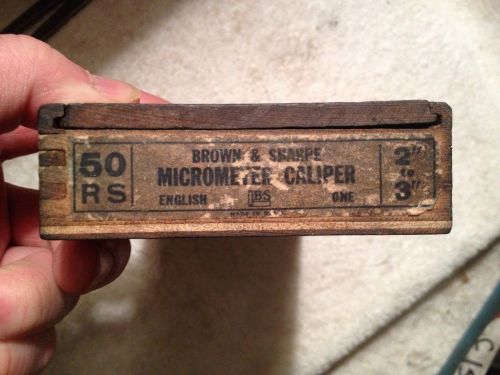 Brown &amp; Sharpe 50 RS Micrometer Caliper 2&#034; to 3&#034; in original box