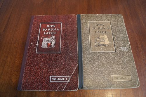 Antique TOOL BOOK SET of 2 &#034;HOW TO RUN A LATHE&#034; SOUTH BEND LATHE CO.